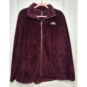 The North Face Maroon Osito Full Zip Jacket Women's Size‎ XXL